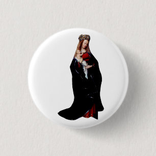 Badge Rond 2,50 Cm Jan van Eyck - La Vierge à l'église Beaux-Arts