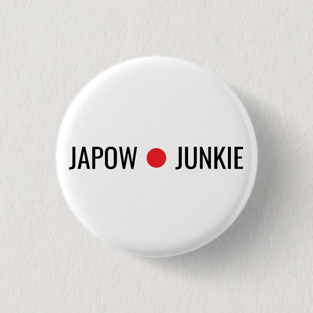 Badge Rond 2,50 Cm Japow Junkie  (Devant)