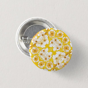 Badge Rond 2,50 Cm Jardin botanique Mazipoodles - Butterscotch Jaune