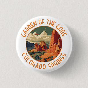 Badge Rond 2,50 Cm Jardin des dieux Colorado Springs détendu Cir