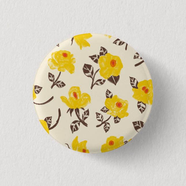 Badge Rond 2,50 Cm Jardin Rose romantique (Devant)