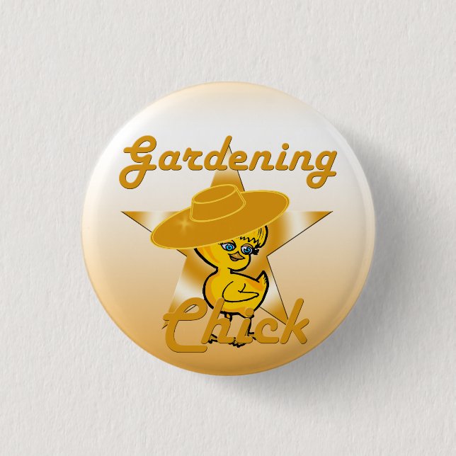 Badge Rond 2,50 Cm Jardinage de poussin #10 (Devant)