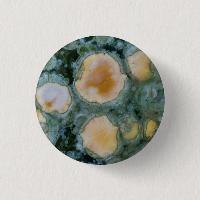 Badge Rond 2,50 Cm Jaspe Océan Tacheté (Devant)