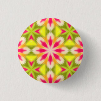 Badge Rond 2,50 Cm Jaune et rose