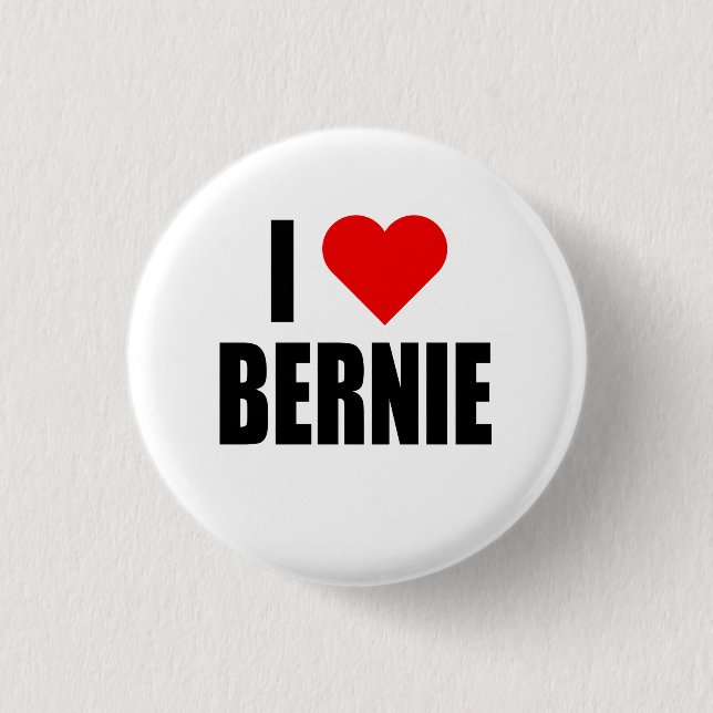 BADGE ROND 2,50 CM "JE COEUR BERNIE" (Devant)