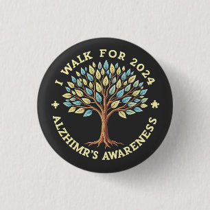 Badge Rond 2,50 Cm Je marche pour le Mois de la sensibilisation à la