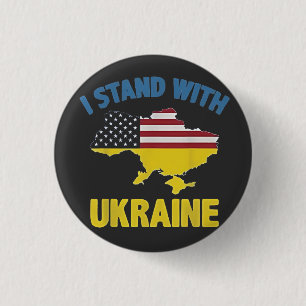 Badge Rond 2,50 Cm Je me tiens avec l'Ukraine