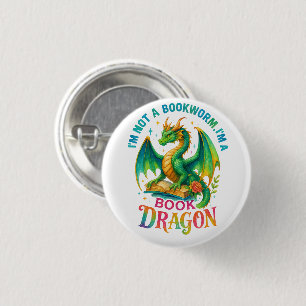 Badge Rond 2,50 Cm Je ne suis pas un ver de livre...