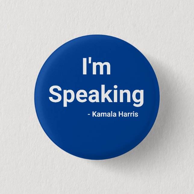 Badge Rond 2,50 Cm Je parle - Kamala Harris (Devant)
