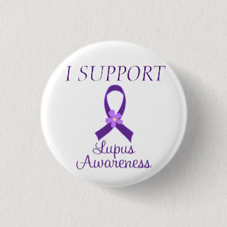 Badge Rond 2,50 Cm JE SOUTIENS la conscience de lupus