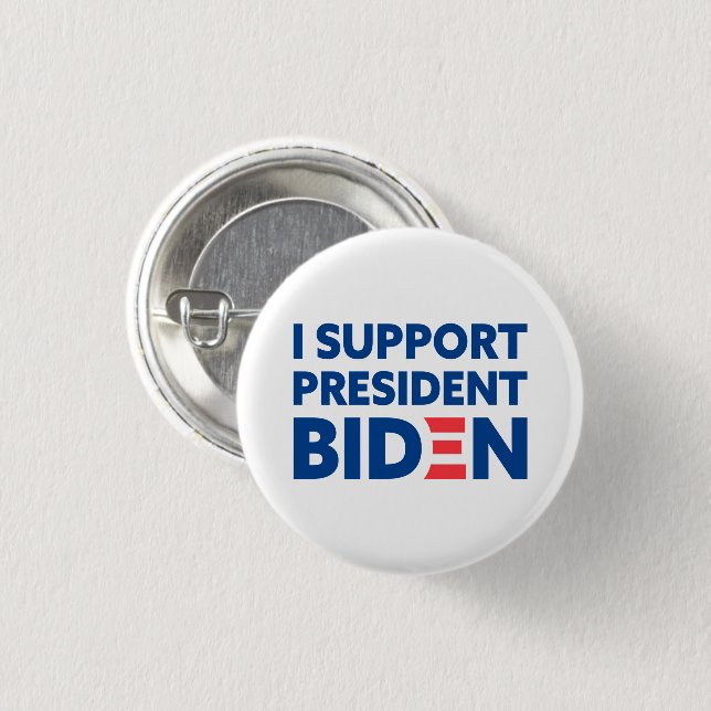 Badge Rond 2,50 Cm Je soutiens le président Biden Couleur personnalis (Devant & derrière)
