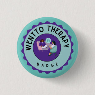 Badge Rond 2,50 Cm Je suis allé à l'insigne de thérapie