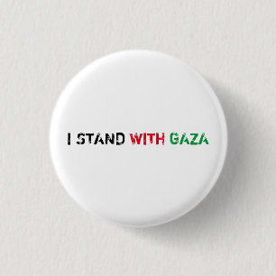 Badge Rond 2,50 Cm Je suis avec Gaza en colère grunge texte blanc