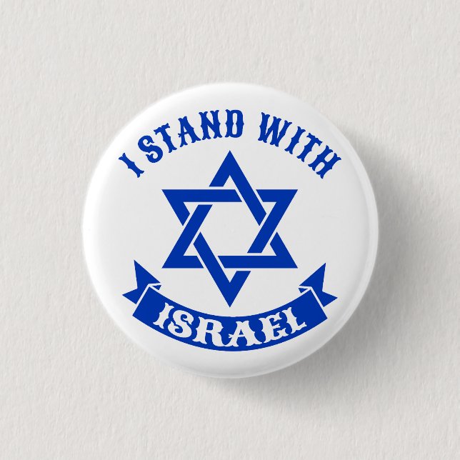 Badge Rond 2,50 Cm Je suis avec Israël (Devant)
