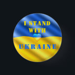 Badge Rond 2,50 Cm Je Suis Avec L'Ukraine Appuie Les Boutons Ukraine<br><div class="desc">Appuyez L'Ukraine Boutons - Je Suis Avec L'Ukraine - Paix - Drapeau Ukrainien - Liberté - Patriotique - Forte Ensemble - Victoire ! Vous pouvez transférer vers plus de 1000 produits Zazzle !</div>