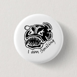 Badge Rond 2,50 Cm Je suis Baudroie Souriant