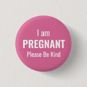 Badge Rond 2,50 Cm Je suis enceinte, veuillez être gentil