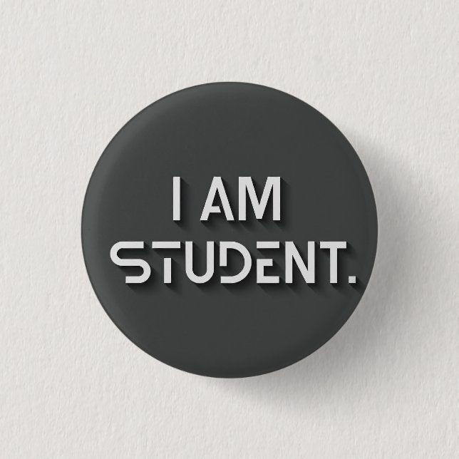 Badge Rond 2,50 Cm Je suis étudiant (Devant)