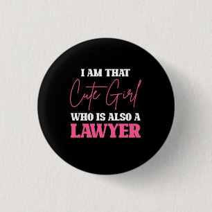 Badge Rond 2,50 Cm Je Suis Mignonne Avocate Fille
