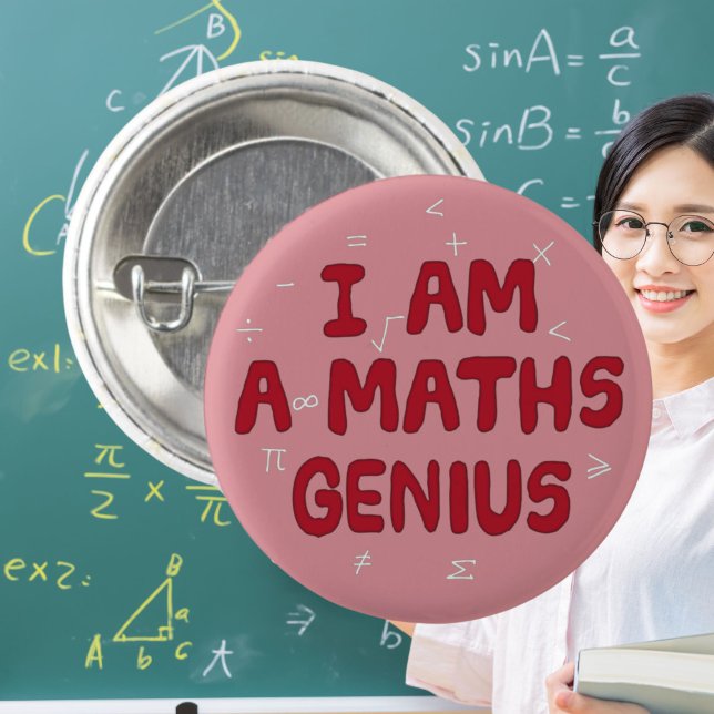 Badge Rond 2,50 Cm Je suis professeur de mathématiques génies mathéma (Créateur téléchargé)