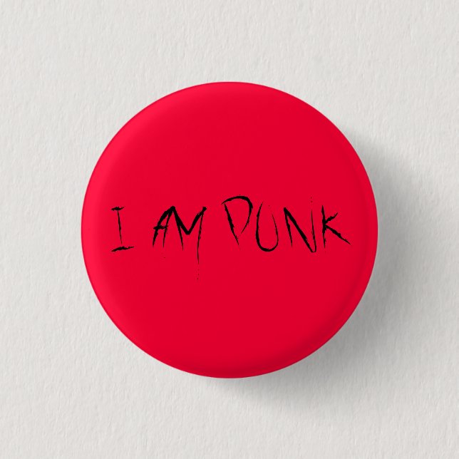 BADGE ROND 2,50 CM JE SUIS PUNK (Devant)