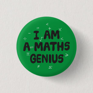 Badge Rond 2,50 Cm Je suis un insigne de pin Math Genius