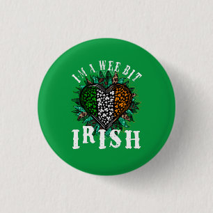 Badge Rond 2,50 Cm Je suis un Wee Bit Irlandais, Drôle Jour de St. Pa