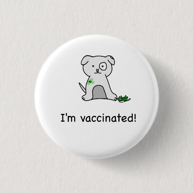 Badge Rond 2,50 Cm Je suis vacciné ! (Devant)