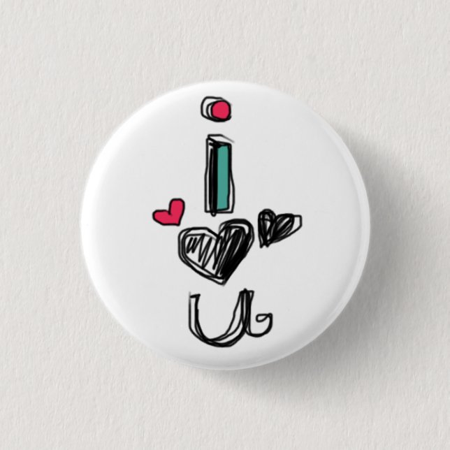 Badge Rond 2,50 Cm je t'aime (Devant)