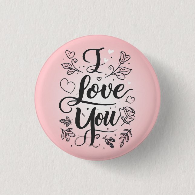 Badge Rond 2,50 Cm Je t'aime  (Devant)
