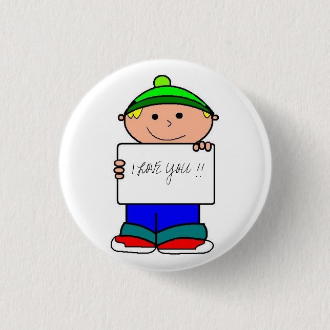 BADGE ROND 2,50 CM JE T'AIME ! (Devant)