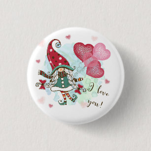 Badge Rond 2,50 Cm Je t'aime Bouton