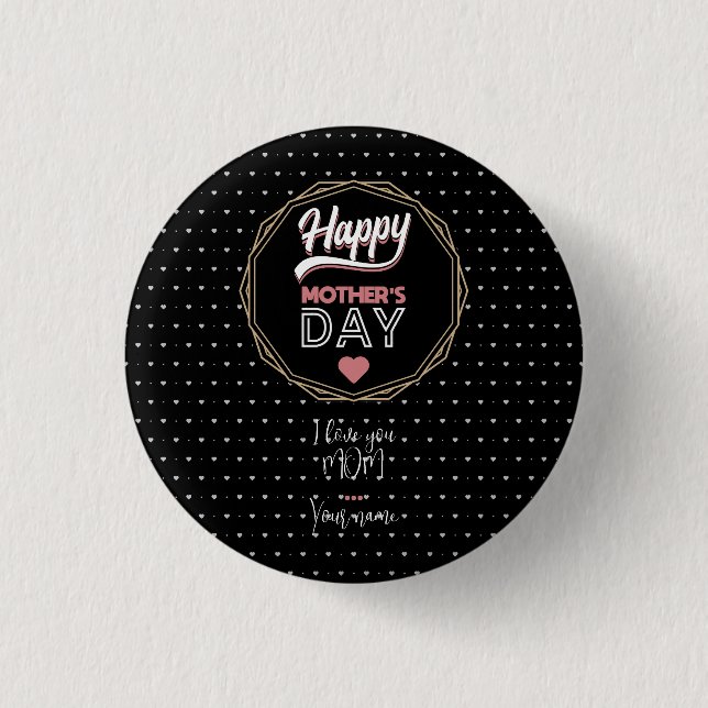 Badge Rond 2,50 Cm Je t'aime maman (Devant)