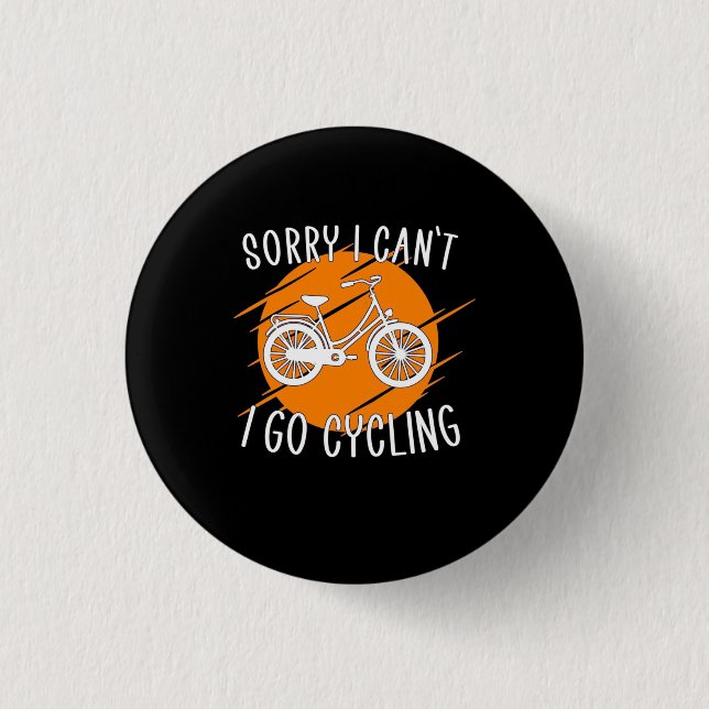 Badge Rond 2,50 Cm Je Vais Faire Du Cyclisme (Devant)