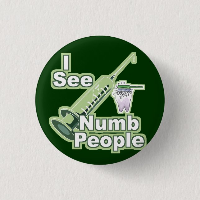 Badge Rond 2,50 Cm Je vois les personnes engourdies (Devant)