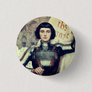 Badge Rond 2,50 Cm Jeanne d'Arc (illustration Albert Lynch)
