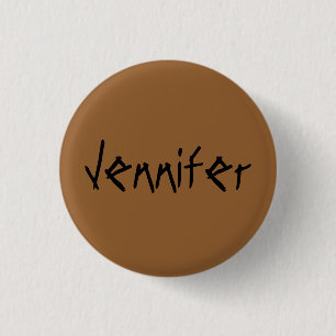 Badge Rond 2,50 Cm Jennifer de police affligée par noir orphelin