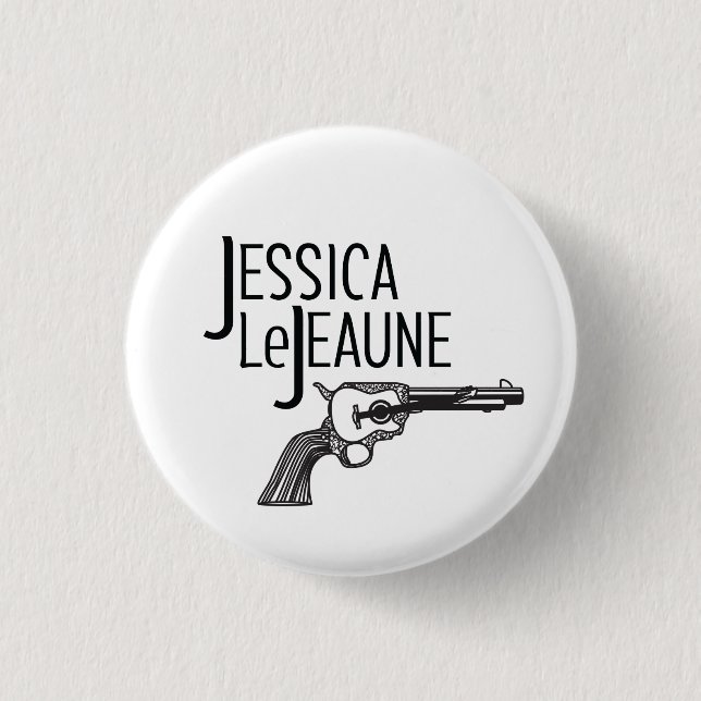 Badge Rond 2,50 Cm Jessica Le Jeaune Button (Devant)