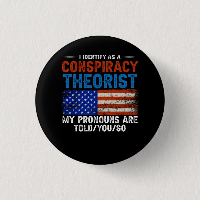 Badge Rond 2,50 Cm J'Estime Que Les Prononononostes Théoristes Conspi (Devant)