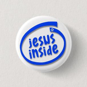 Badge Rond 2,50 Cm Jésus à l'intérieur