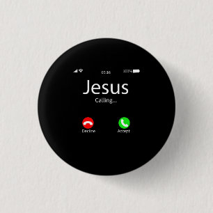 Badge Rond 2,50 Cm Jésus Appelle Chrétien