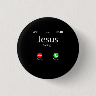 Badge Rond 2,50 Cm Jésus Appelle Chrétien