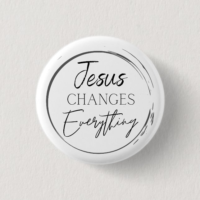 Badge Rond 2,50 Cm Jésus change tout (Devant)