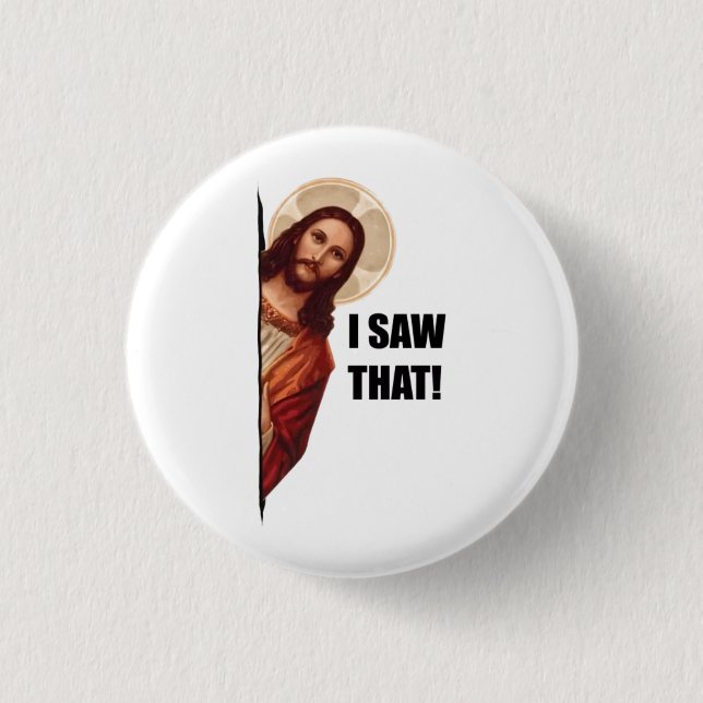 Badge Rond 2,50 Cm Jésus-Christ vous regarde, Jésus Je l'ai vu (Devant)