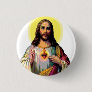 Badge Rond 2,50 Cm Jesus Christus en style pop art