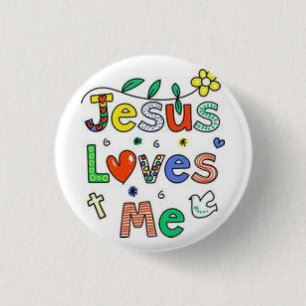 Badge Rond 2,50 Cm Jésus m'aime