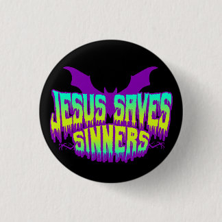 Badge Rond 2,50 Cm Jesus Saves Goths Button
