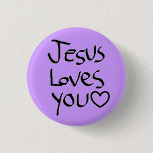 Badge Rond 2,50 Cm Jésus vous aime