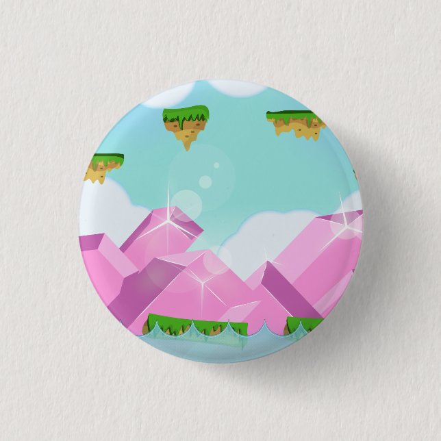 Badge Rond 2,50 Cm Jeu de plate-forme rétro (Devant)