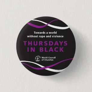 Badge Rond 2,50 Cm Jeudi dans la version WCC du bouton noir